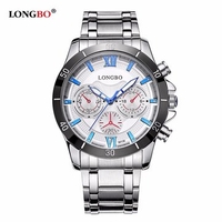 LONGBO Charming Men Watch Fluorescence Hands Waterproof Watch