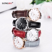 LONGBO Simple Independant Second Dial Waterproof Rhinestone Watch for Women