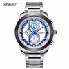 LONGBO Stainless Steel Fluorescence Hands Waterproof Quartz Watch