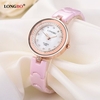 LONGBO Women Watch Alloy Ceramics Rhinestone Simple Watch