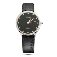 LONGBO Women Watch Simple Leather Rhinestone Casual Sport Watch Gift