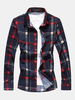 Loose 7XL Plaid Casual Bussiness Shirt