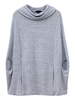 Loose Casual Batwing Sleeve Shawl Collar Knitted Fleece Sweater