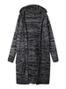 Loose Casual Pocket Solid Long Sleeve Hood Knit Cardigan