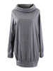 Loose Casual Women Brief Turtleneck Long Sleeve Pullover Blouse