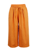 Loose Elastic Waist Drawstring Pure Color Wide Leg Pants For Women