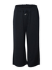 Loose Elastic Waist Solid Women Casual Wide Leg Pant