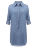 Loose Long Sleeve Casual Women Jean Mini Shirt Dress