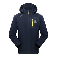 Loose Military Hoody Chest Zipper Pocket Trench Coat Jacket for Men