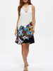 Loose Patchwork Print Sleeveless V Neck Women Dresses