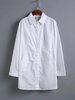 Loose Pocket Lapel Long Sleeved Blouse For Women
