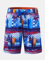 Loose Printing Drawstring Casual Sport Beach Shorts for men