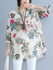 Loose Printing Half Sleeve Blouse