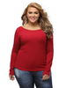 Loose Pure Color Round Neck Backless Cross Strap Blouse For Women