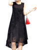 Loose Sleeveless O Neck Irregular Women A Line Dresses