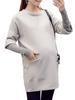 Loose Solid Patchwork Fake Two-Piece Maternity Women Blouse