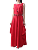 Loose Solid Sleeveless Vintage Women Dress