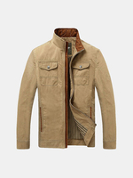 Loose Stand Collar Coat For Men