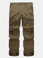Loose Straight Leg Big Multi-pocket Casual Cotton Cargo Pants For Men