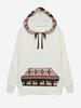Loose Women Deer Velvet Hooded Sweatshirt