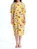 Loose Women Chinese Style Flower Printed Back Split Midi Dress