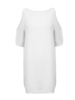 Loose Women Off Shoulder Short Sleeve Solid Chiffon Dress