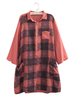 Loose Women Plaid Printed Lapel Long Sleeve Blouse