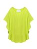 Loose Women Solid Batwing Sleeve O-Neck Patchwork T-Shirt