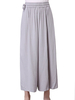 Loose Women Solid Drawstring Linen Wide Leg Pants