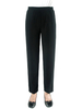 Loose Women Solid Elastic Waist Straight Ninth Pants