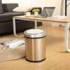 Loskii NB-0816 Automatic Motion Sensor Touchless Trash Can USB Charging Durable 10 12 16L Waste Bin