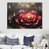 Lotus Flower LED Frameless Lights Luminous Wall Painting Living Room Home Decor
