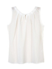 Lotus Leaf Collar Sleeveless Chiffon Button Blouse