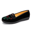 Lotus Pattern Old Peking Slip On Flat Casual Loafers