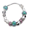 Love Letters Antique Silver Flower Crystal Bracelet