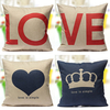 Love Series Pillow Case Decor Cotton Linen Cushion Cover Wedding Gift
