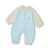 Lovely Baby Pure Color Long Sleeve Button Romper Jumpsuit