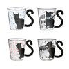 Lovely Black Cat Glass Mug Cup Tea Milk Coffee Borosilicate Cute Tail Handle