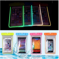 Luminous Waterproof Mobile Phone Bag Waterproof Transparent Outdoor Drifting Storage Package