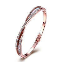 Luxury Elegant Bracelet Rhinestone Rose Gold Bracelet