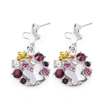 Luxury Elegant Earrings Rhinestone Butterfly Flower Women Earrings