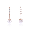 Luxury Elegant Earrings Tassel Rhinestone Pearl Earrings