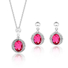 Luxury Jewelry Set Crystal Rhinestone Earrings Necklace Set
