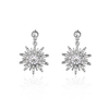 Luxury Pearl Earrings Snowflake Rhinestone Elegant Earrings