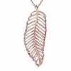 Luxury Simple Necklace Rose Gold Hollow Leaves Rhinestone Necklace for Gift