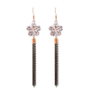 Luxury Tassel Earring Flower Zircon Chain Tassel Long Earrings