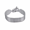 Luxury Women Bracelet Weaving Silver Plated Simple Bracelet