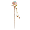 Luxury Women Hairpin Rose Flower Rhinestone Tassel Hair Accessories