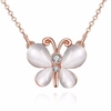 Luxury Women Necklace Butterfly Opal Rhinestone Necklace Gift