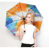 LYZA Hand-painted 3 Folds Rain Umbrella Sunscreen Umbrella Sun Umbrella Foldable